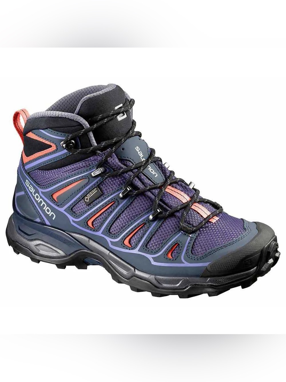 EUC Salomon X Ultra 3 Mid GTX Hiking Boots w Brooks Insoles—Purple & Black US 10 - Picture 2 of 12